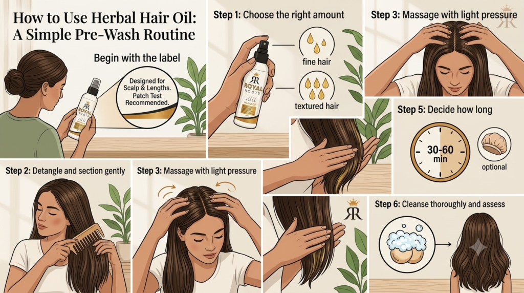 How to Use Herbal Hair Oil: A Simple Pre-Wash Routine